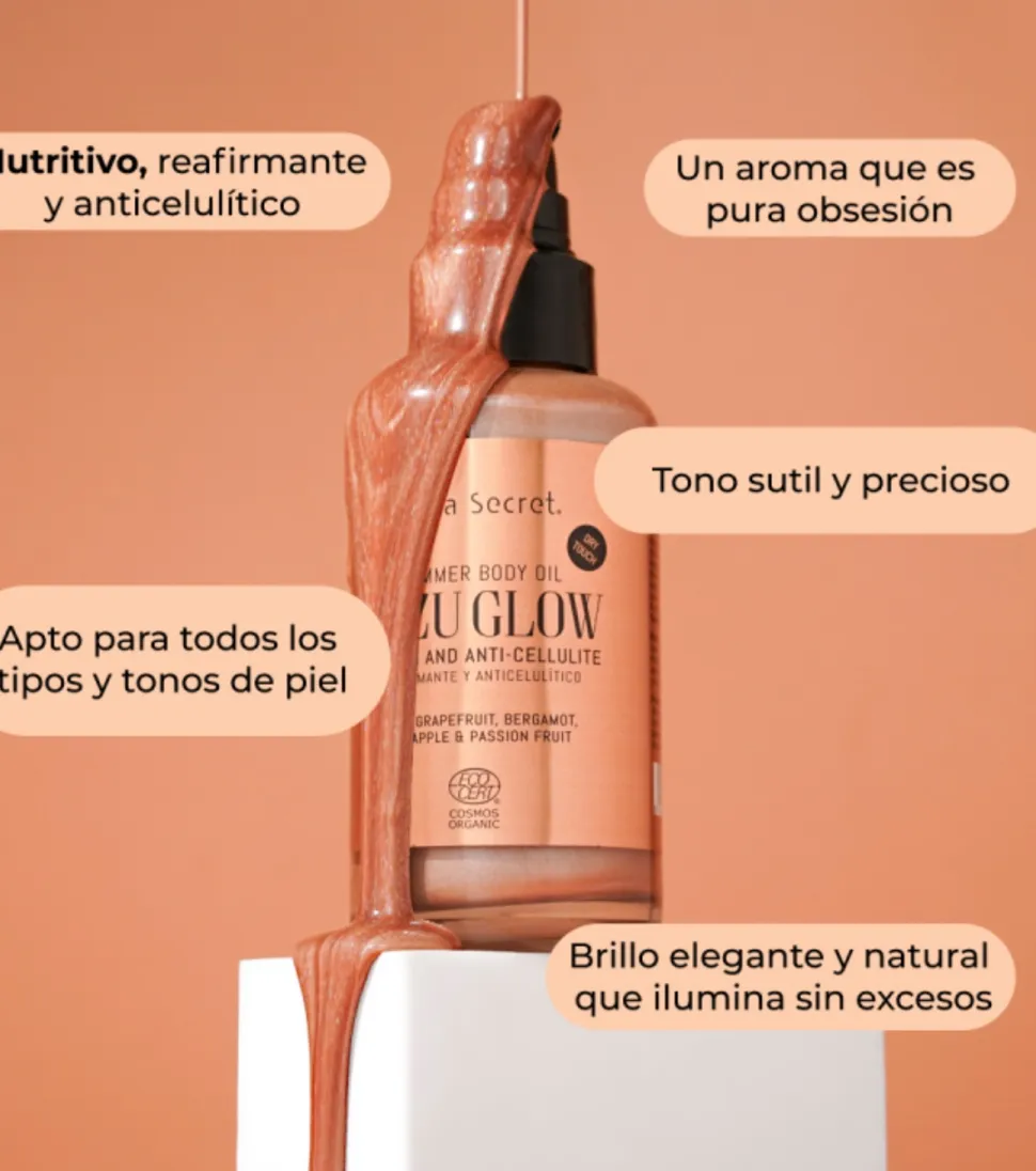 Aceite corporal reafirmante y anticelulítico con Shimmer Yuzu Glow