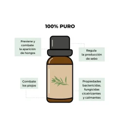 Aceite esencial de árbol del té 100% puro