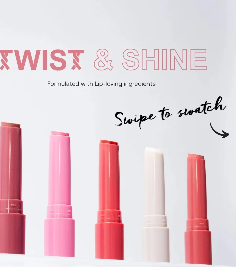 Aceite labial sólido con color Twist & Shine - Clear Sparkle