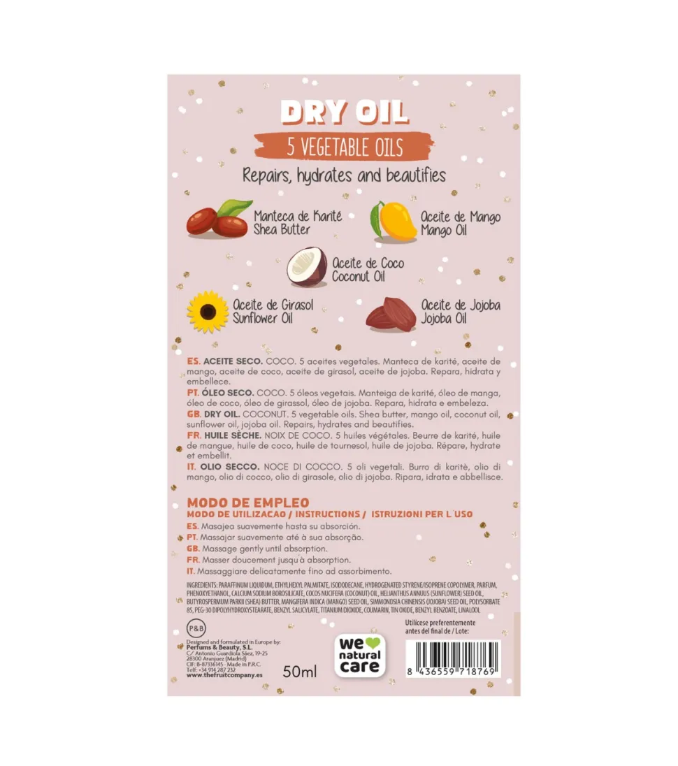 Aceite seco con glitter - Coco