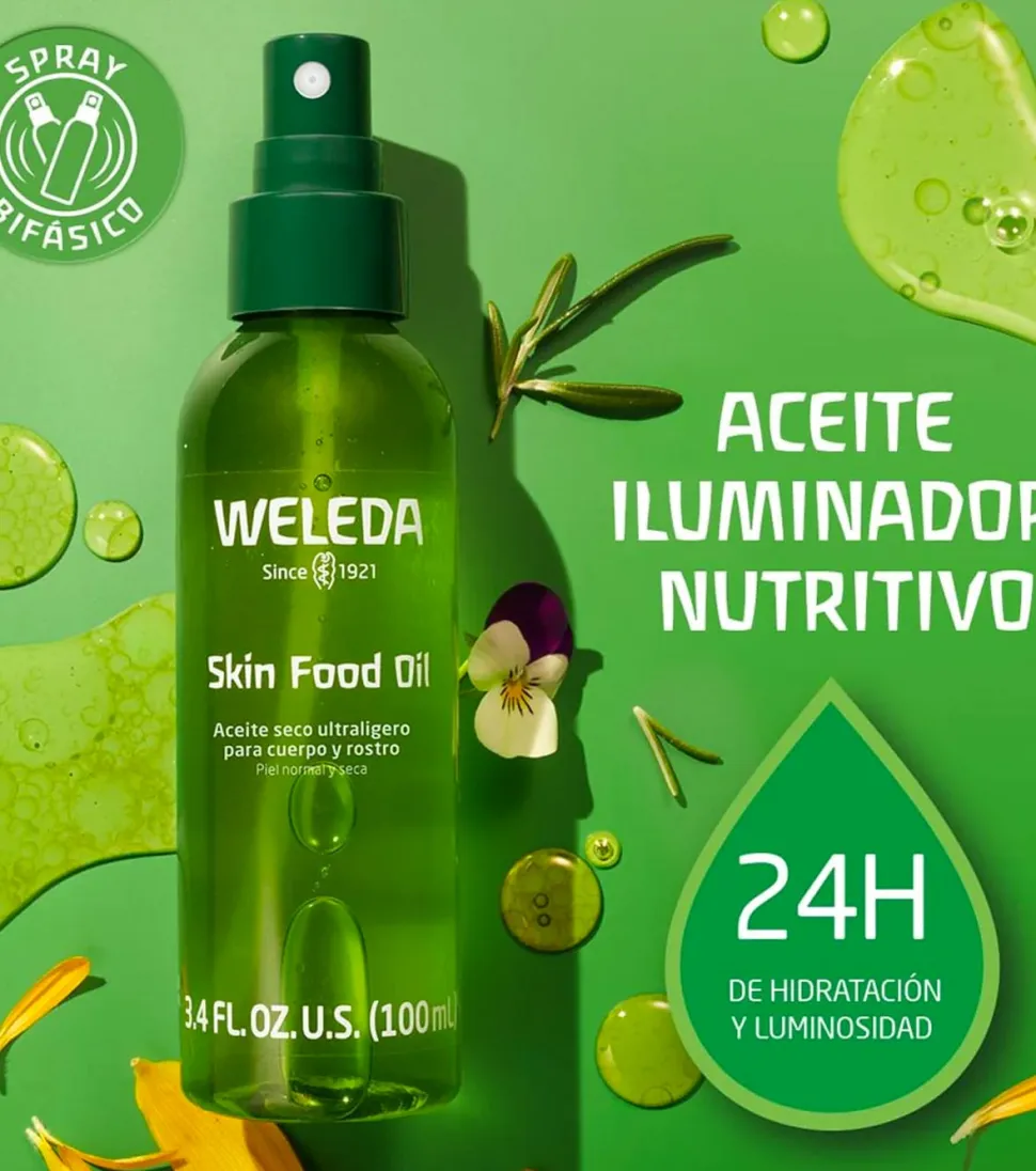 Aceite seco ultraligero para rostro y cuerpo Skin Food - Piel normal y seca