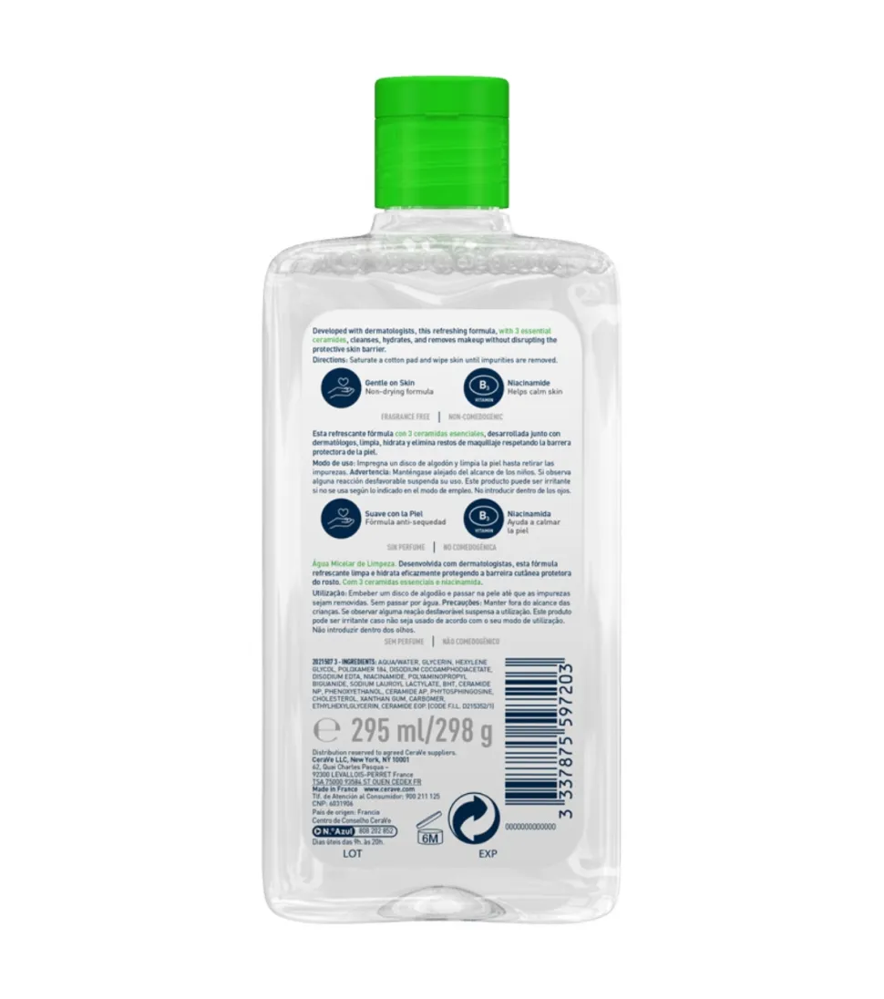 Agua micelar de hidratante - 295 ml