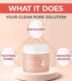 Almohadillas con tónico No. 4 Pore Zero Peeled Egg