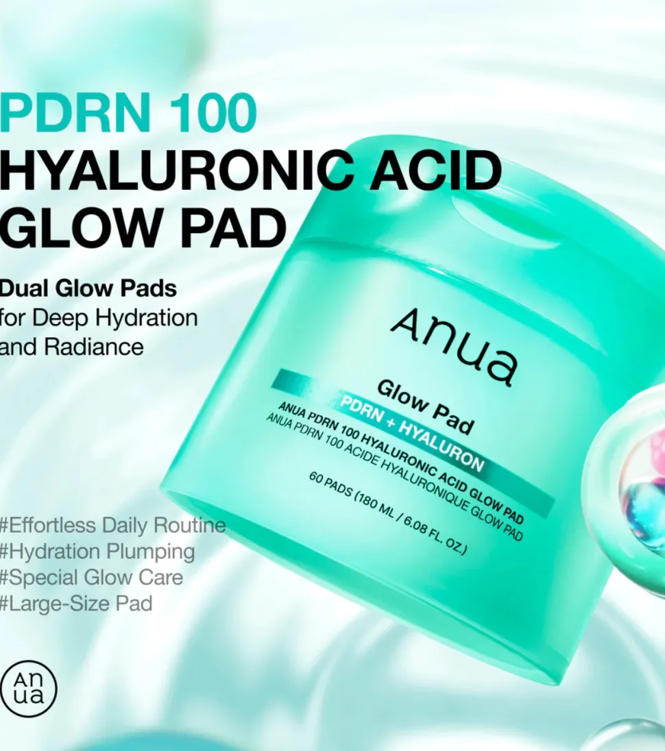 Almohadillas PDRN 100 Hyaluronic Acid Glow formato pads