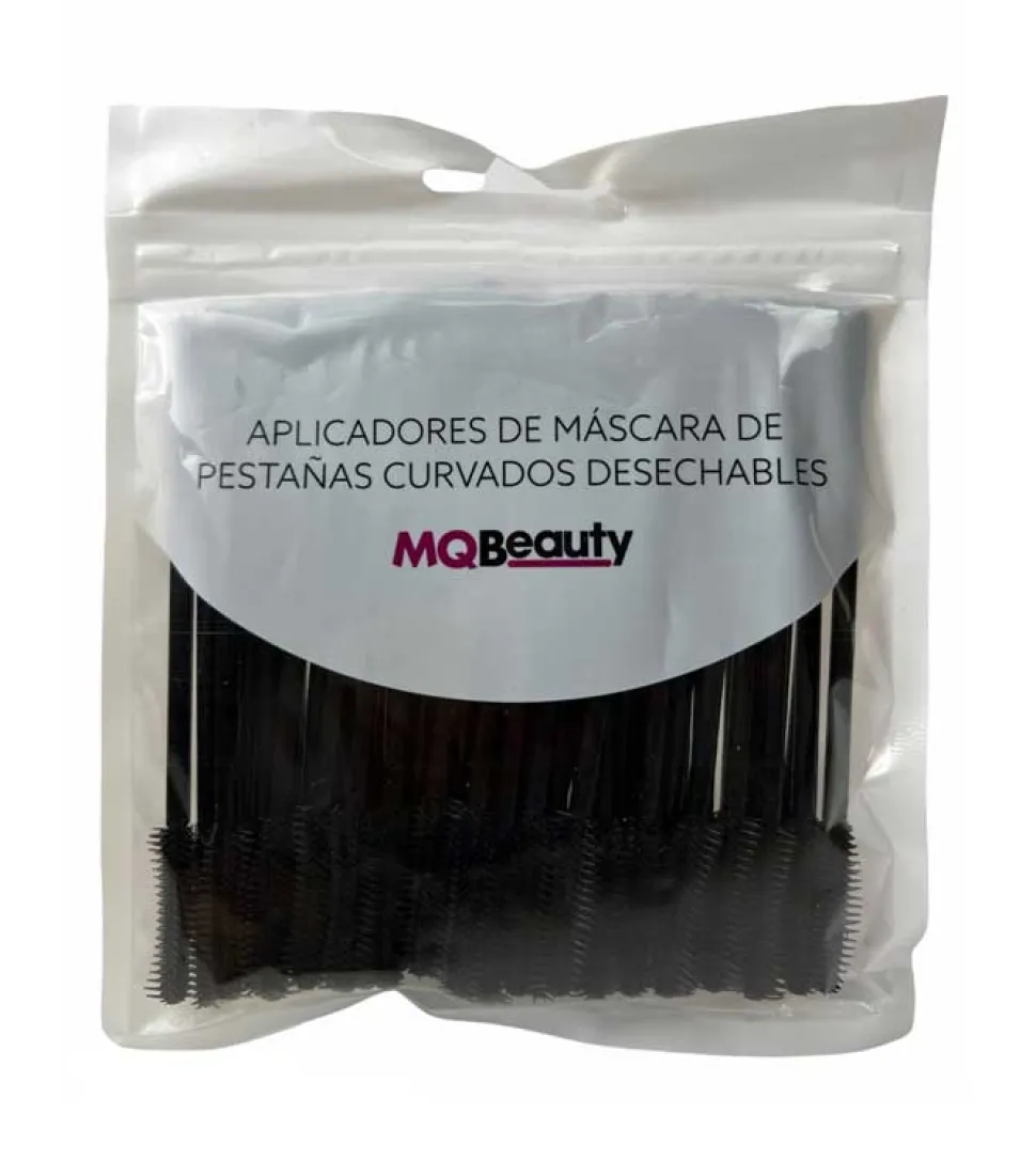 Aplicadores de máscara de pestañas curvados desechables - 50 uds
