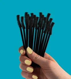 Aplicadores de máscara de pestañas curvados desechables - 50 uds