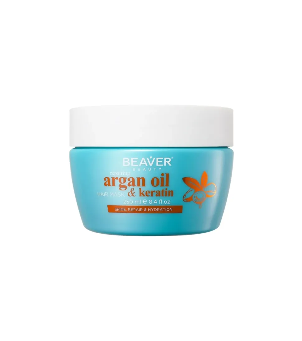 *Argan Oil & Keratin* - Mascarilla reparadora - Cabellos dañados