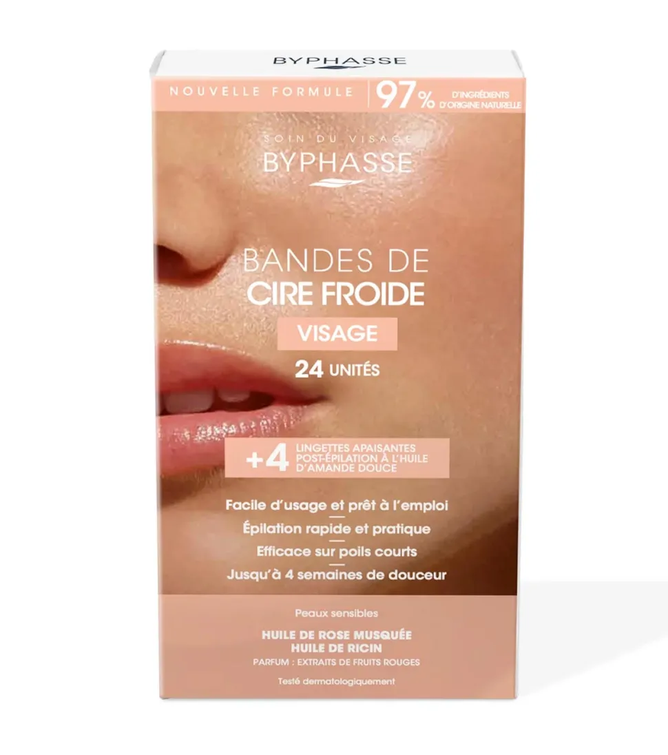 Bandas depilatorias cera fría - Rostro y zonas delicadas