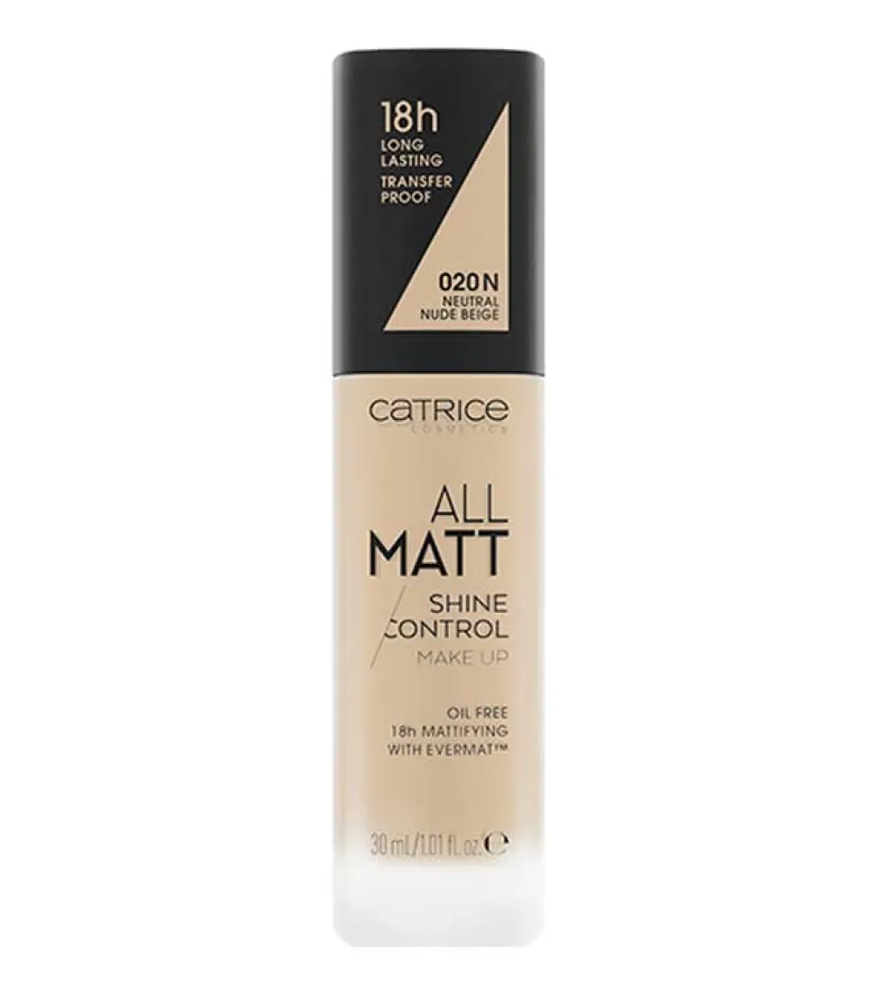 Base de maquillaje All Matt Shine Control - 020N: Neutral Nude Beige