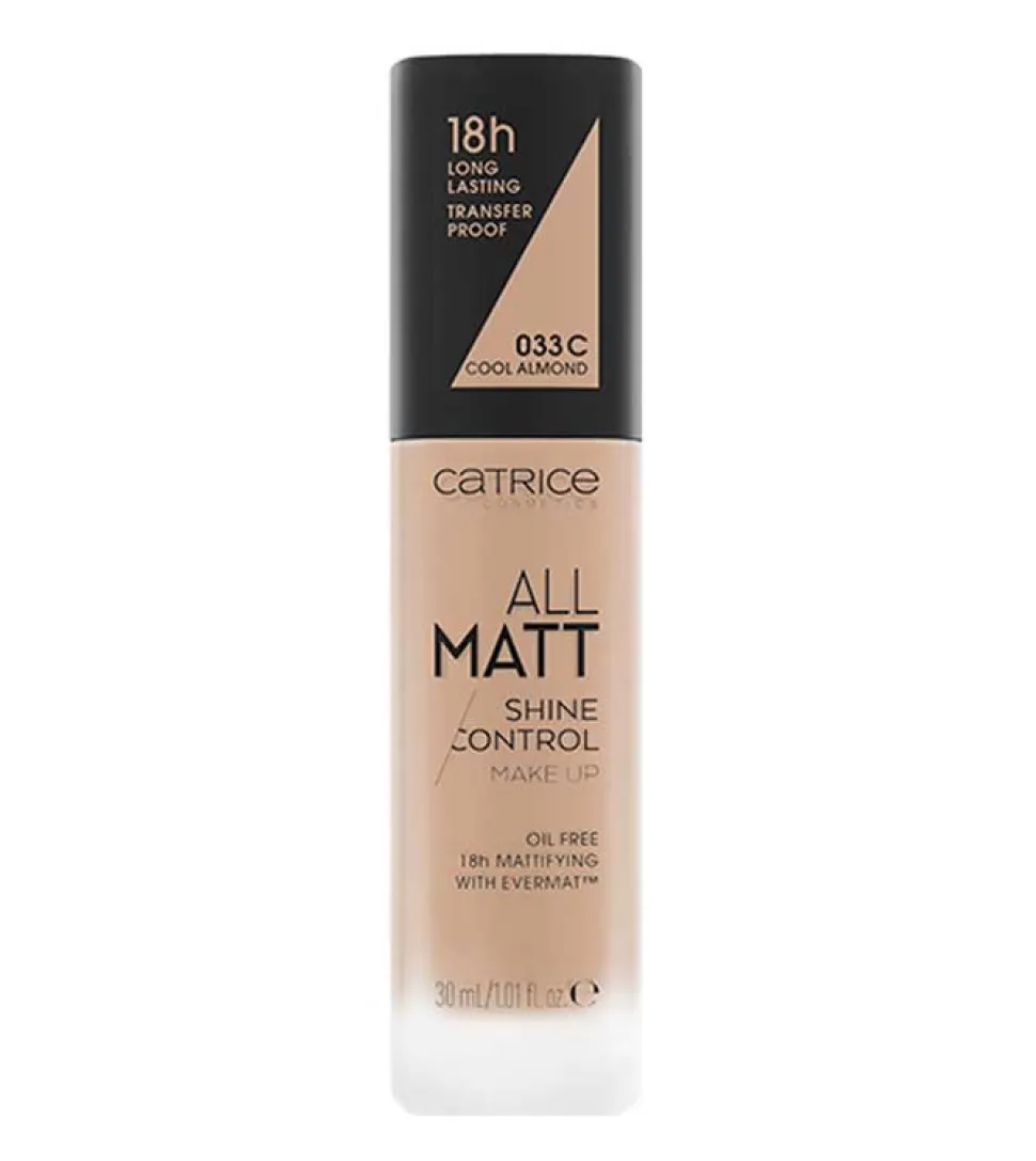 Base de maquillaje All Matt Shine Control - 033C: Cool Almond