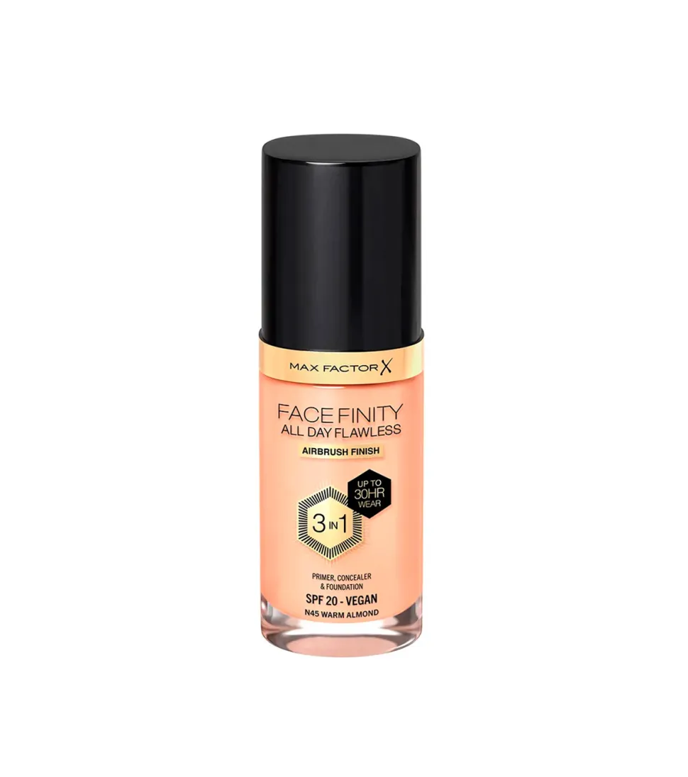Base de maquillaje Face Finity 3 en 1 - N45: Warm Almond