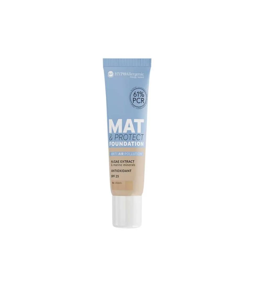 Base de maquillaje hipoalergénica Mat&Protect SPF25 - 06: Caramel
