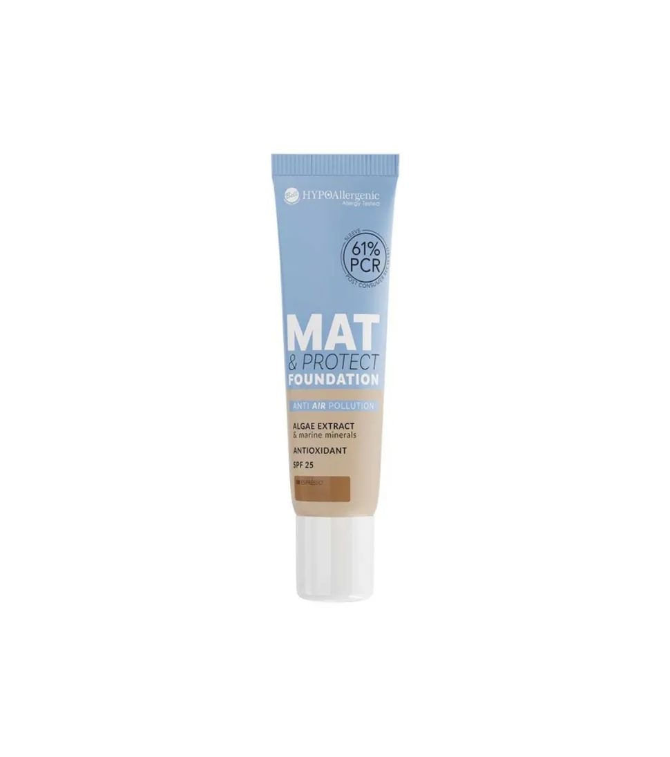 Base de maquillaje hipoalergénica Mat&Protect SPF25 - 08: Espresso
