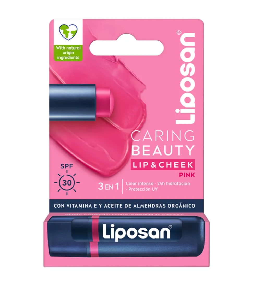 Bálsamo con color para labios y mejillas Caring Beauty - Pink
