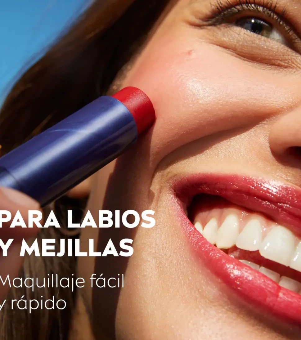 Bálsamo con color para labios y mejillas Caring Beauty - Red
