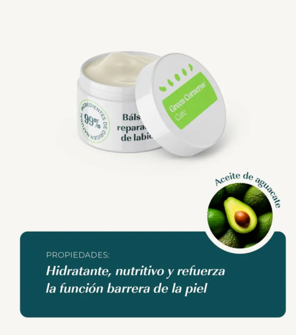 Bálsamo labial reparador con aguacate