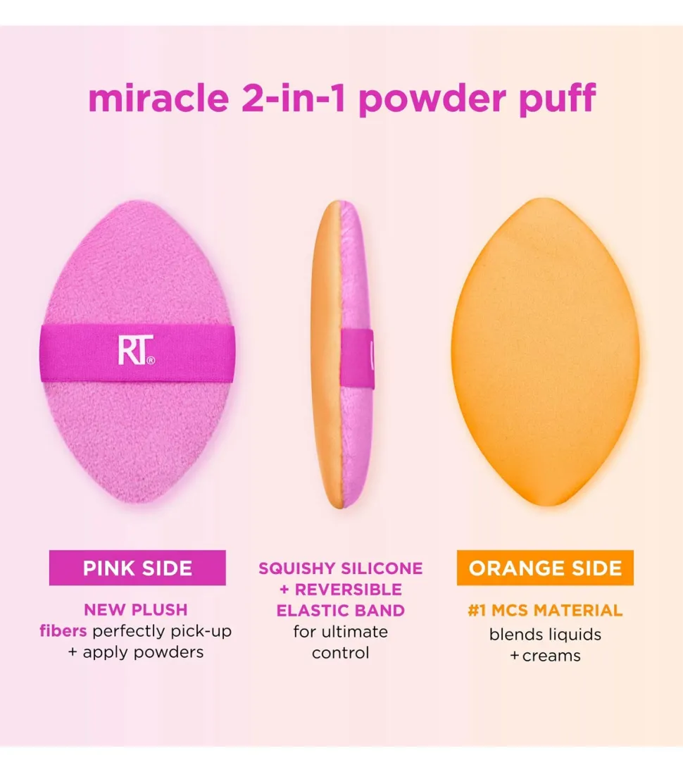 Borla multiusos de doble cara Miracle 2-in-1 Powder Puff