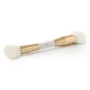 Brocha doble de maquillaje crema y polvo - 01