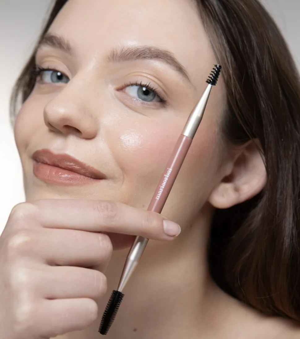 Brocha doble para cejas y pestañas Soft Vegan Brush Brownie