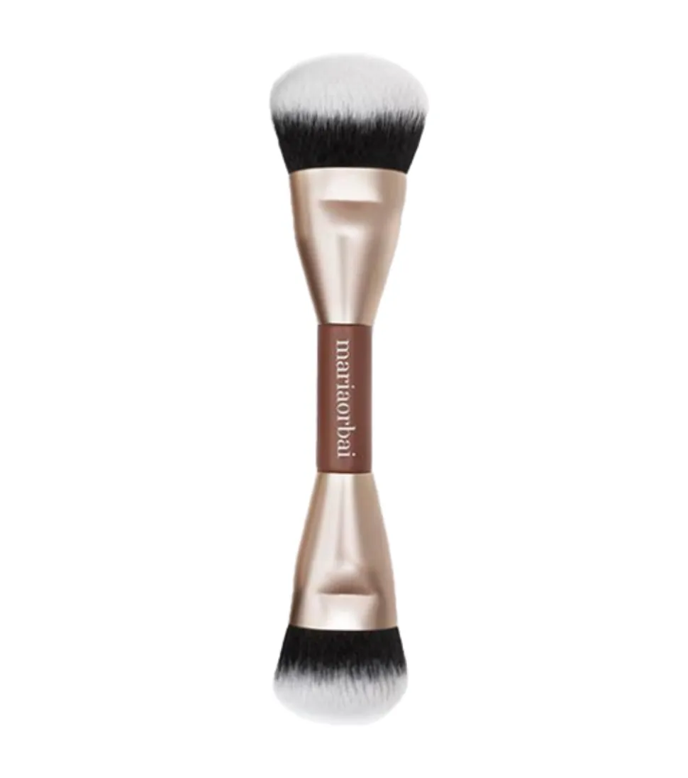 Brocha doble para rostro Soft Vegan Brush Brownie - MO. 01