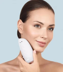 Cepillo limpiador y masajeador facial Sonic Thermo Face-Lifter 8 en 1 - White Rose Gold