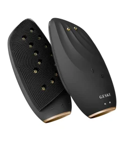 Cepillo limpiador y masajeador facial Sonic Thermo Face-Lifter 8 en 1 - Black Gold