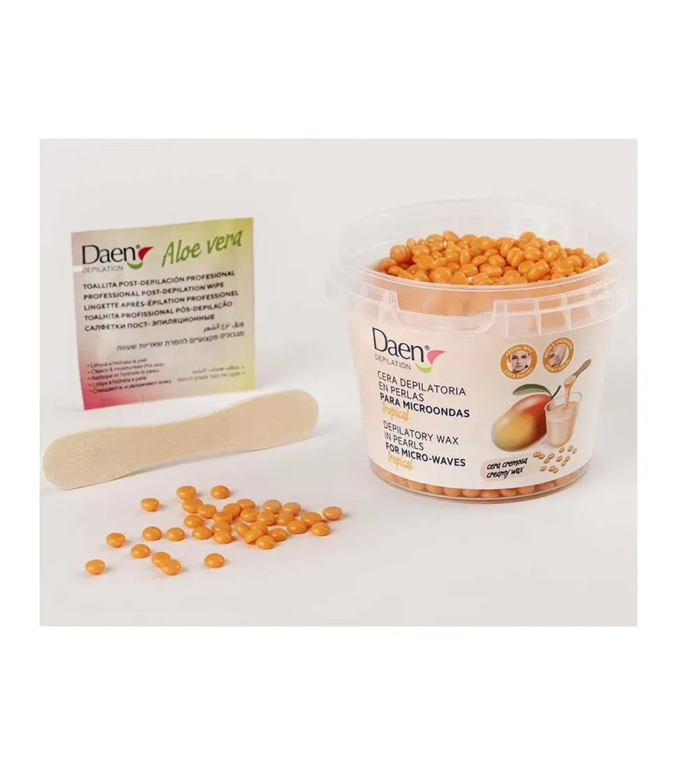 Cera depilatoria en perlas para microondas - Tropical
