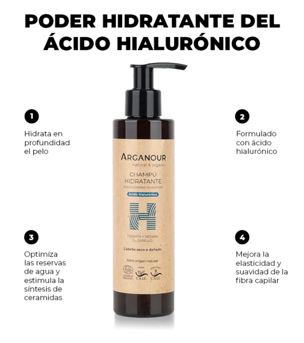 Champú hidratante con ácido hialurónico - Cabello seco o dañado