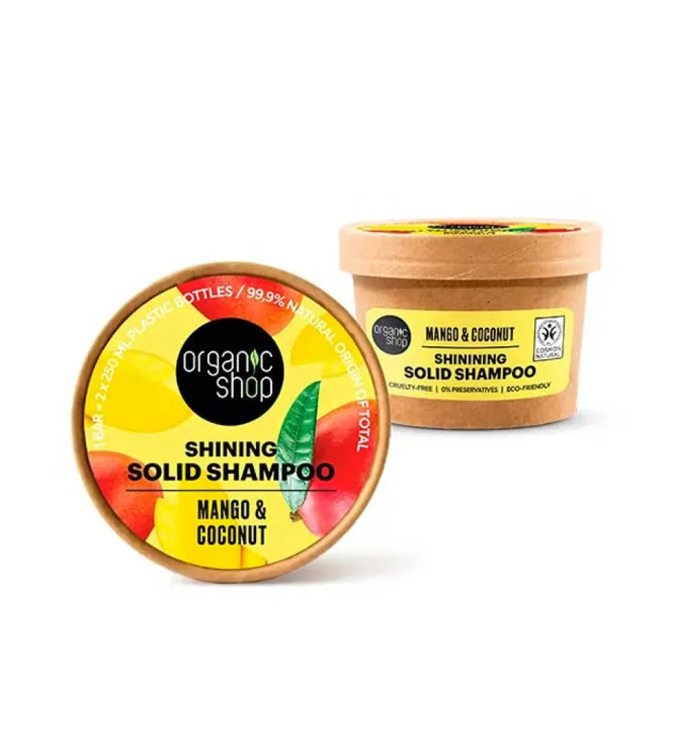 Champú sólido efecto brillo - Mango y coco