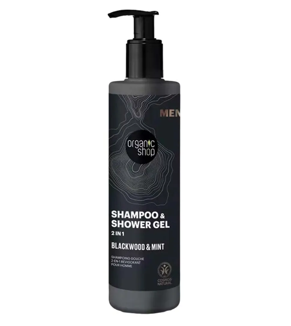 Champú y gel de ducha 2 en 1 para hombre - Corteza de roble y menta