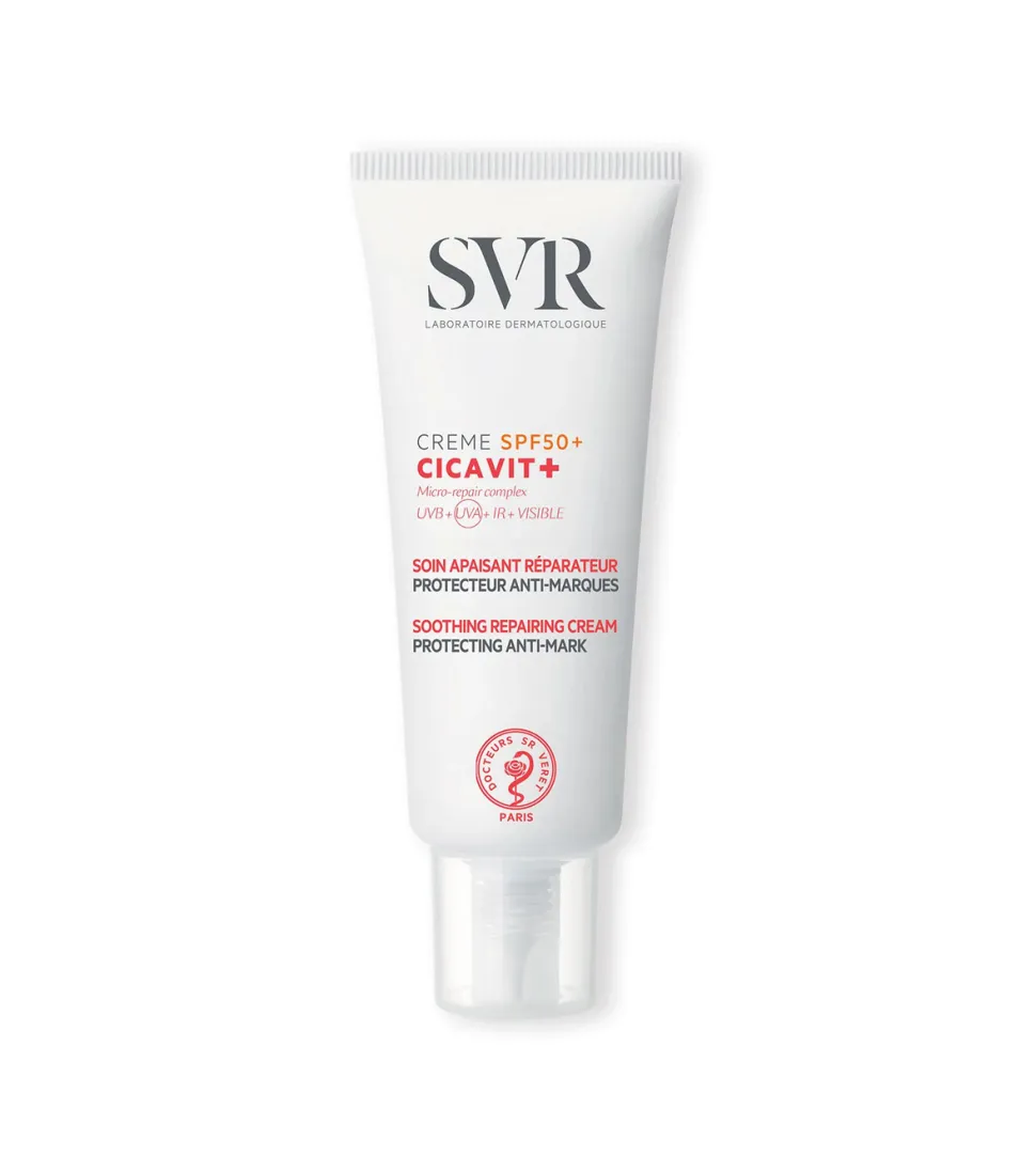 *Cicavit+* - Crema facial calmante y reparador anti-marcas SPF50+