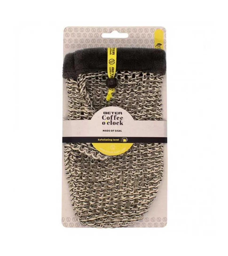*Coffee O´clock* - Guante exfoliante de sisal y lino - Exfoliación 3