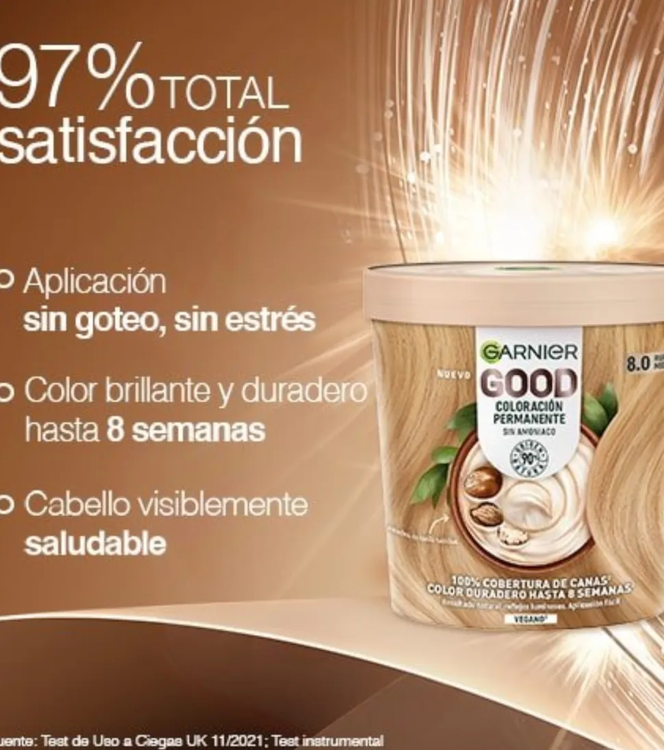 Coloración permanente sin amoniaco Good - 8.0: Rubio Miel