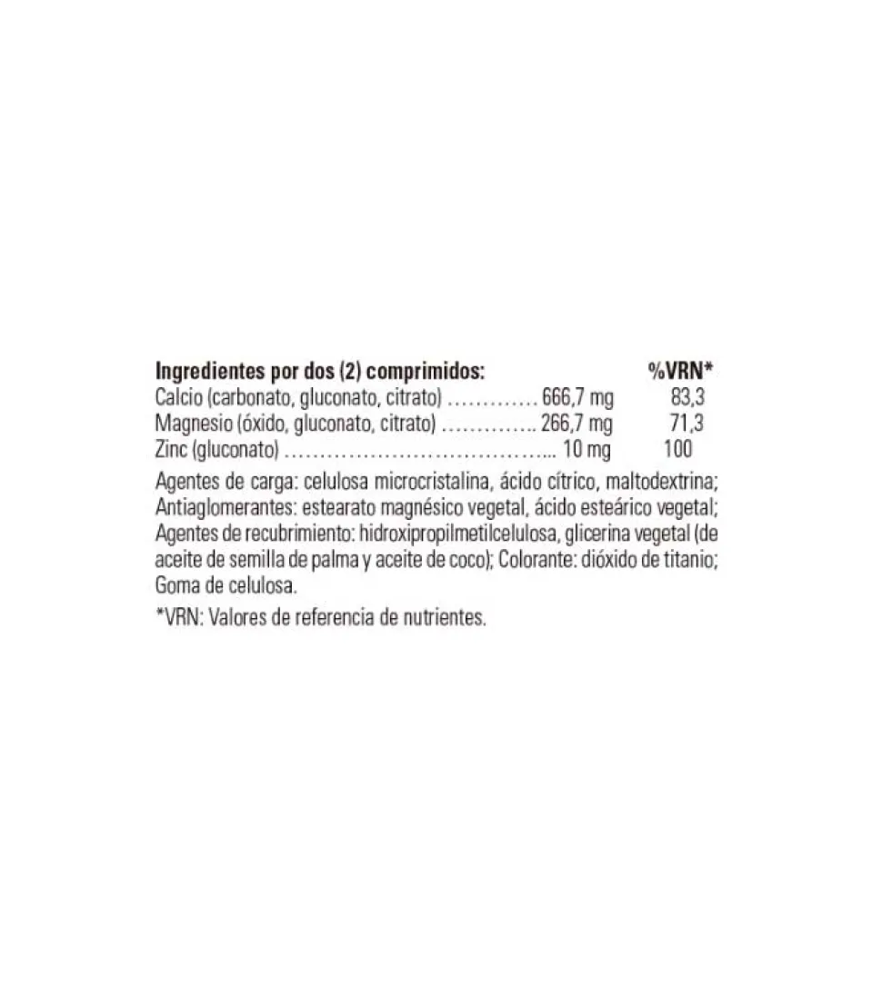 Complemento alimenticio - Calcio y Magnesio con Zinc