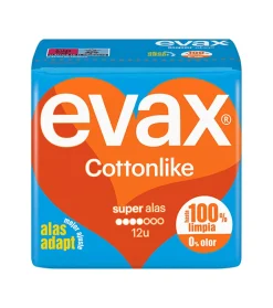 Compresas super alas Cottonlike - 12 unidades
