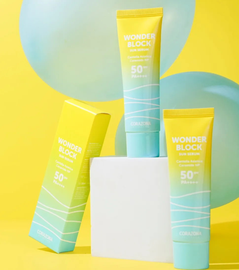 CORAZONA Skincare - Protector solar en sérum Spf 50 PA++++ Wonder Block