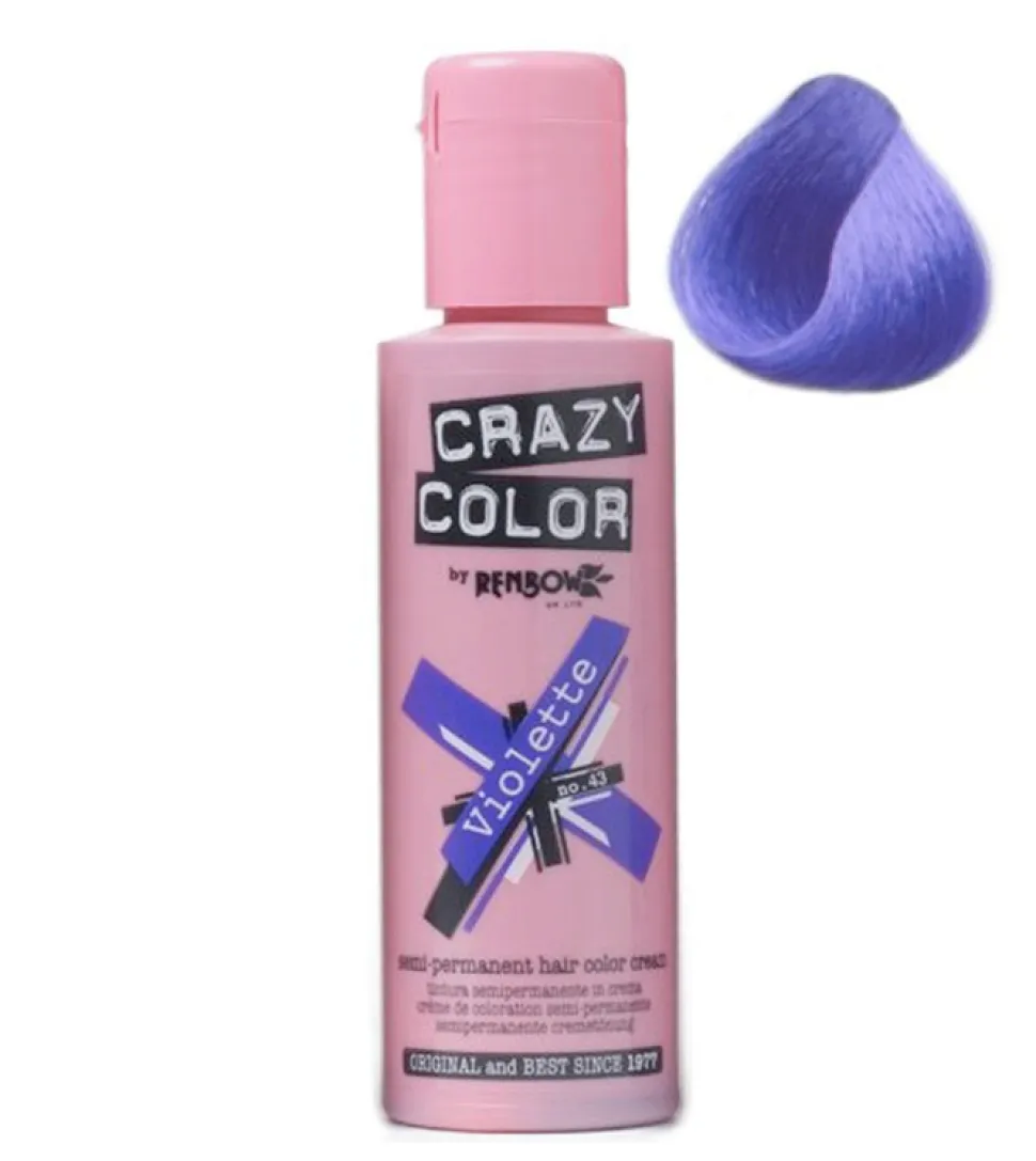 CRAZY COLOR Nº 43 - Crema colorante para el cabello - Violette 100ml