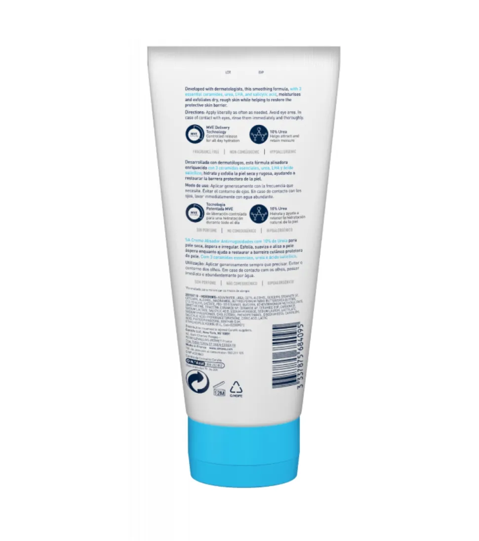 Crema alisadora anti-rugosidades - piel seca y rugosa 177ml