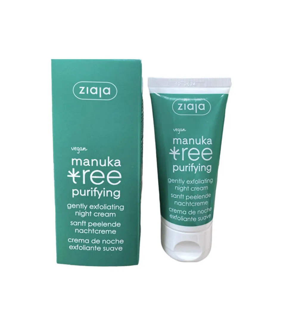 Crema de noche exfoliante para pieles grasas Manuka Tree