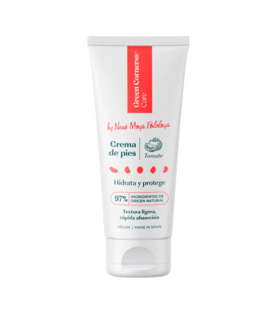 Crema de pies hidratante con tomate