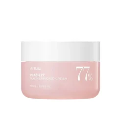 Crema enriquecida con extracto de melocotón 77% y niacinamida