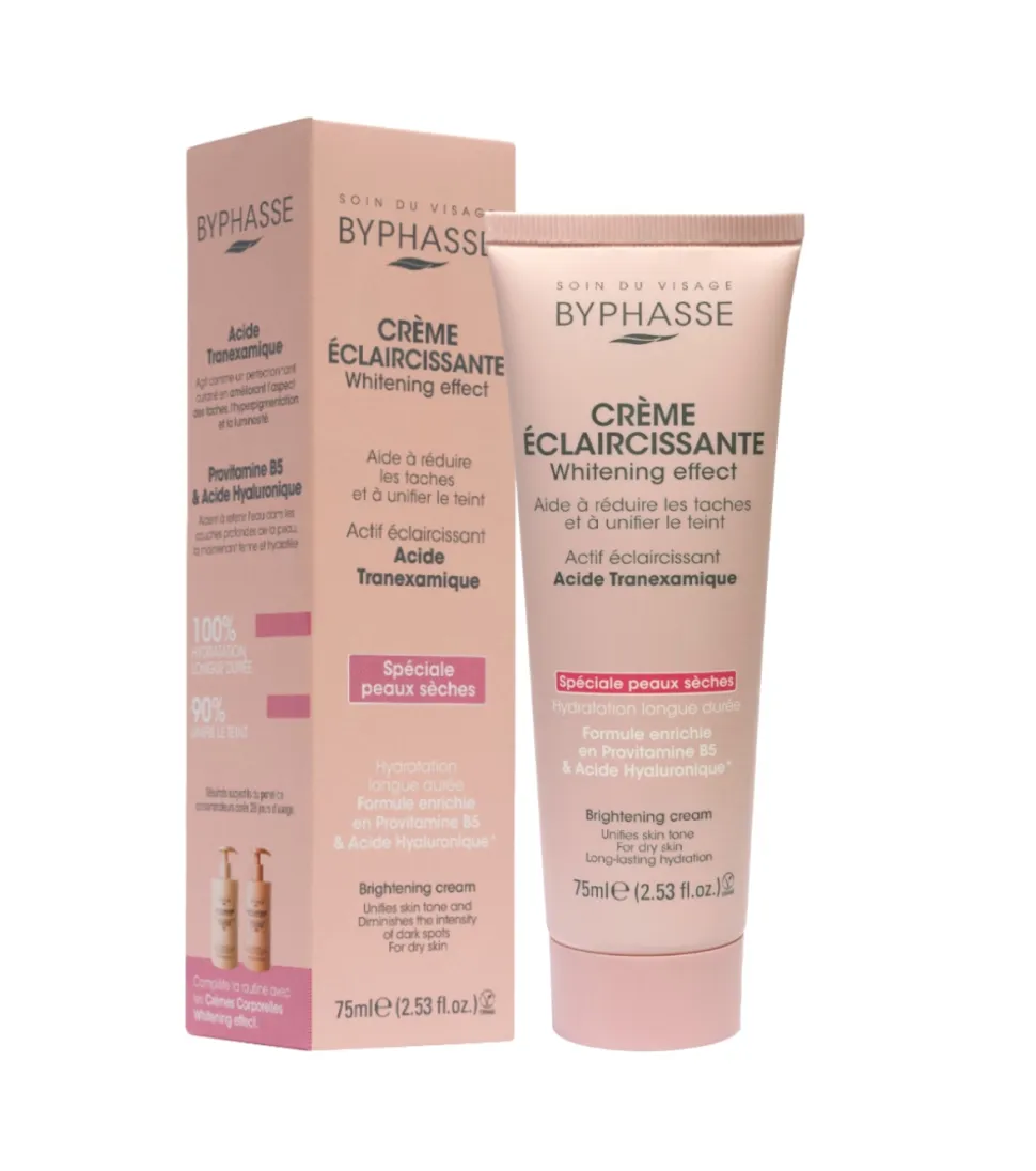 Crema facial aclarante Whitening effect - Piel seca