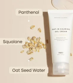 Crema facial calmante en gel Oat-in + Panthenol