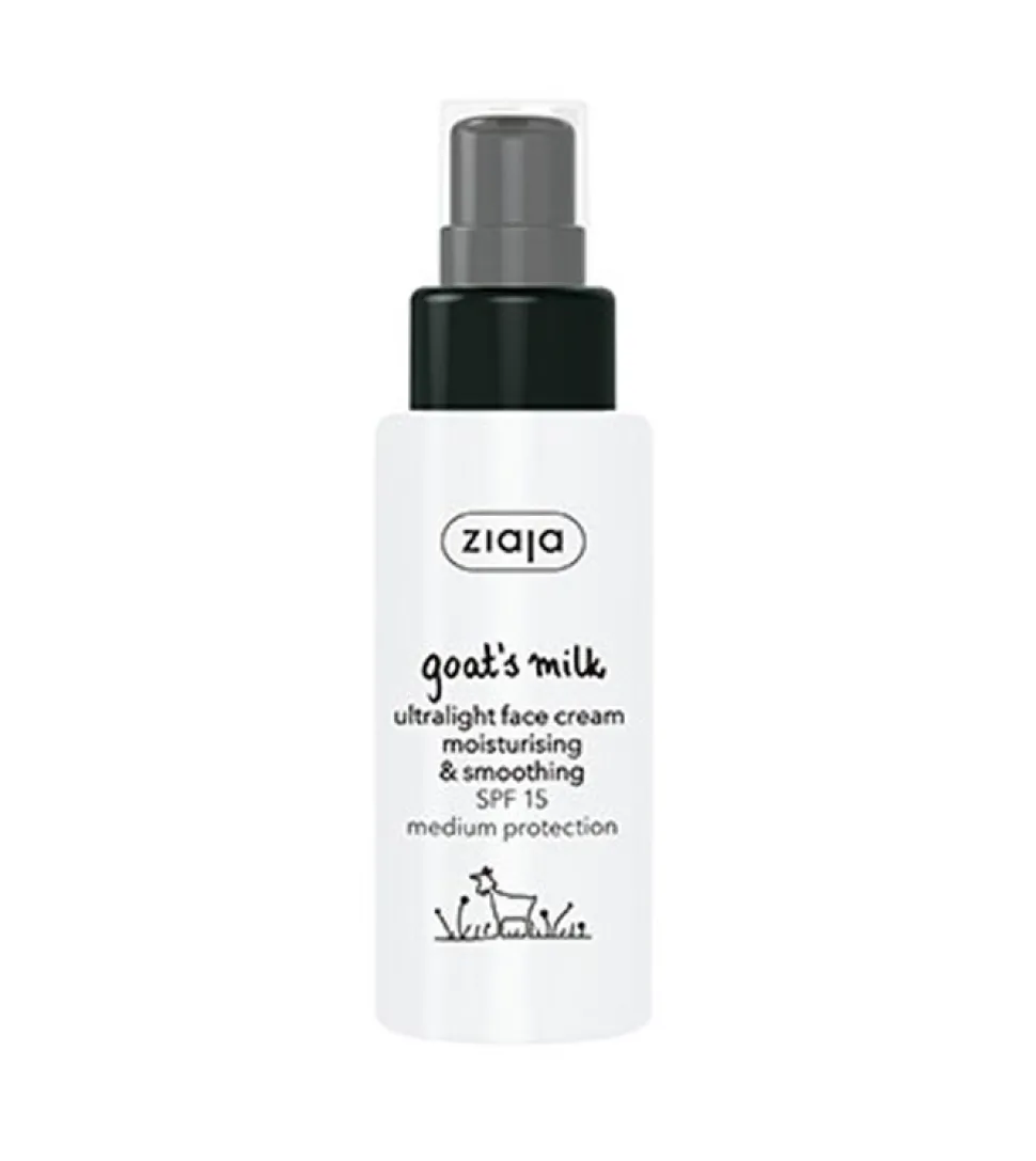 Crema Facial Hidratante y Suavizante Ultralight SPF15 con Leche de Cabra