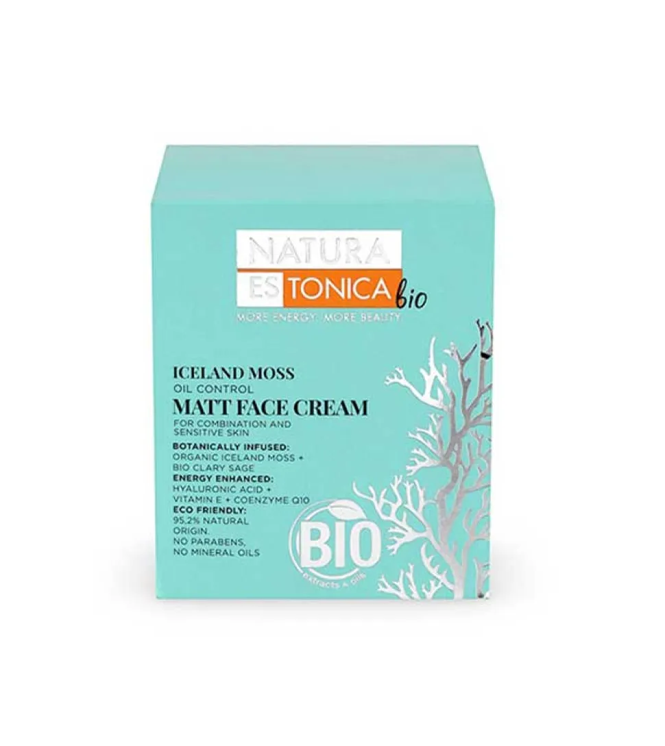 Crema facial matificante con musgo de Islandia