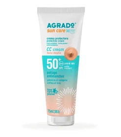 Crema facial protectora CC cream SPF50+ - Tono medio