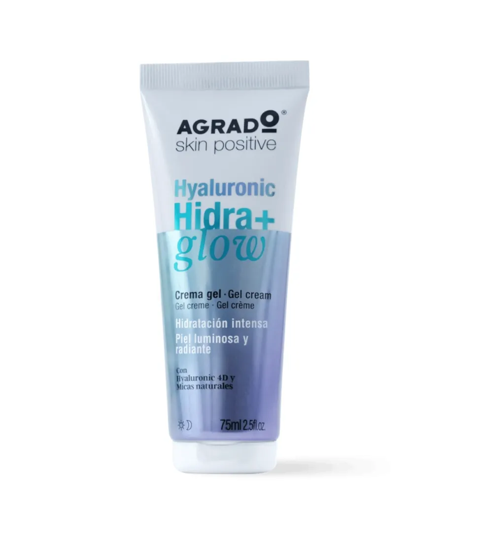 Crema facial textura gel Hyaluronic Hidra+ glow