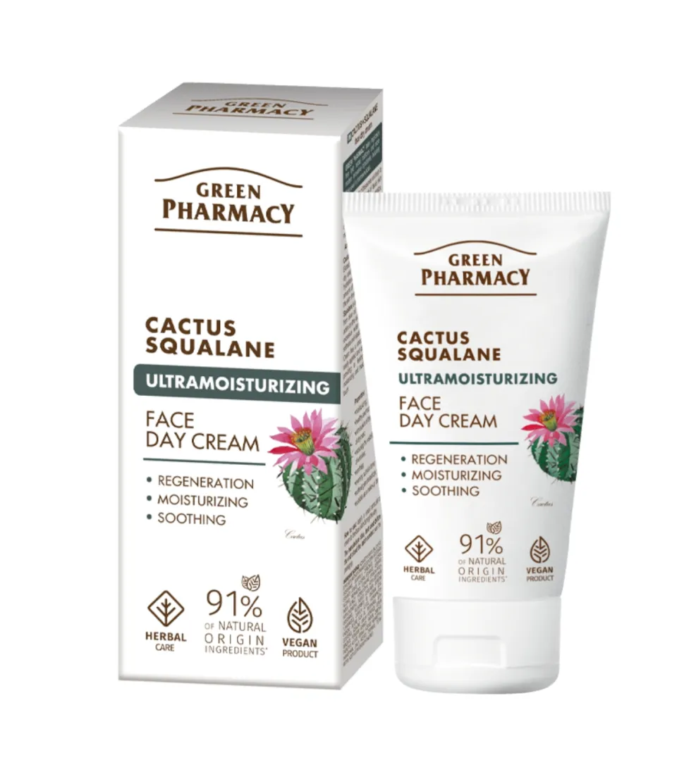 Crema facial ultra-hidratante de día - Cactus + Escualano