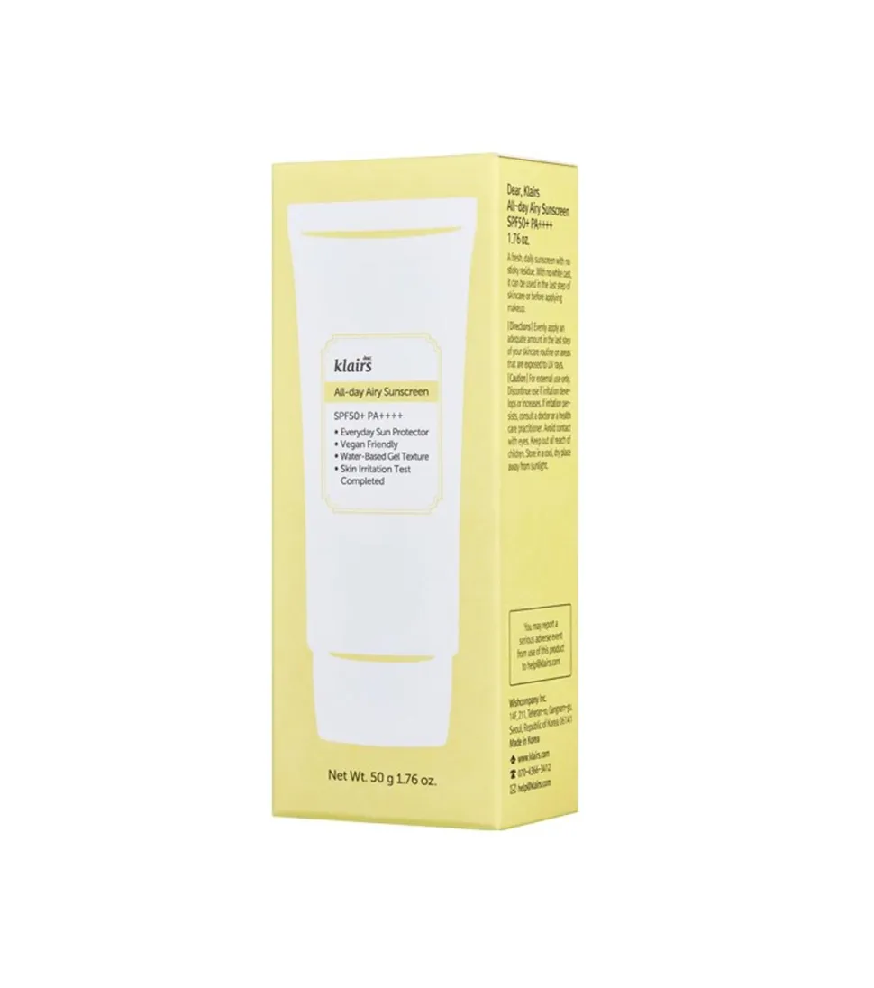 Crema solar facial All-day Airy Sunscreen SPF50+ PA++++