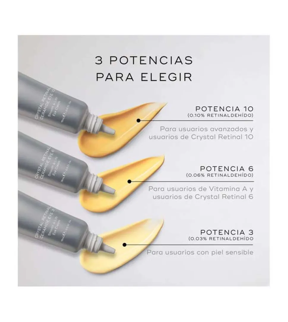 *Crystal Retinal* - Crema antiedad para contorno de ojos con Retinal y Vitamina A Ceramide Eye 3